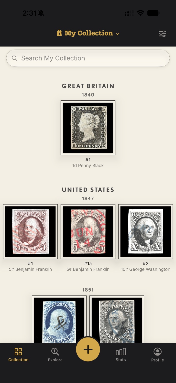 StampKeeper collection